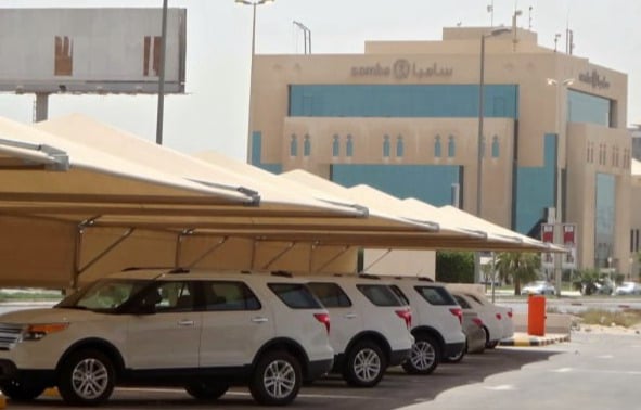 Car shades, high-quality sun protection structures designed to reduce heat and UV exposure using durable premium fabrics.